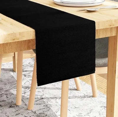 Obrázok produktu pre Čierny stôl 33 x 150 cm pre 6 osôb, kaviareň, reštaurácia, hotel