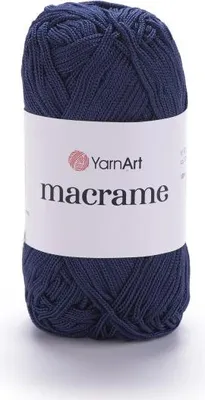 Produktbild von YarnArt Makramee-Garn 1,5 mm – Farbe 162 Marineblau | Stark, formstabil & perfekt für Deko & Accessoires - 90g