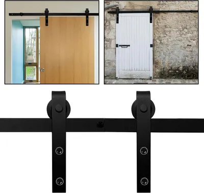 Immagine prodotto di Sistema di porte scorrevoli Jopassy Set di montaggio per porte scorrevoli Porta scorrevole in legno strisce di porte scorrevoli-363cm