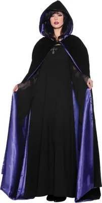 Produktbild von Kapuzencape schwarz-lila