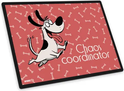 Produktbild von itenga Schreibunterlage V1 Motiv Hund - Chaos coordinator