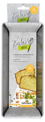 Produktbild von BIRKMANN Kastenkuchenform, L 25 cm x H 7,5 cm, Gefaltet, Extra hoher Rand, Antihaftbeschichtung