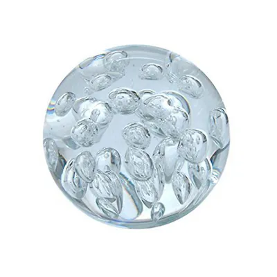 Produktbild von Traumkugel klar mit Luftblasen - Glaskugel, Briefbeschwerer 6cm