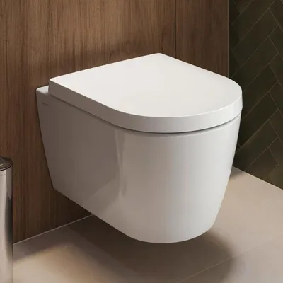 Zdjęcie produktu dla Komplet WC podwieszany Duravit Joviva, bezkołnierzowy, z systemem spłukiwania rotacyjnego