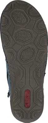 Produktbild von Rieker Damen Stiefelette sportlich mit bunten Patches und Einsatz aus Cord 52544, Größe:39 EU, Farbe:Blau