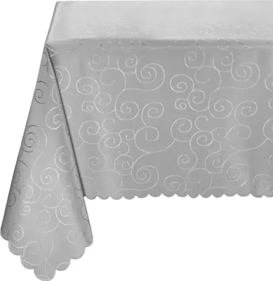 Produktbild von Tischdecke Ornamente, bügelfrei, fleckabweisend, pflegeleicht,Hellgrau, (Rund160x160cm)