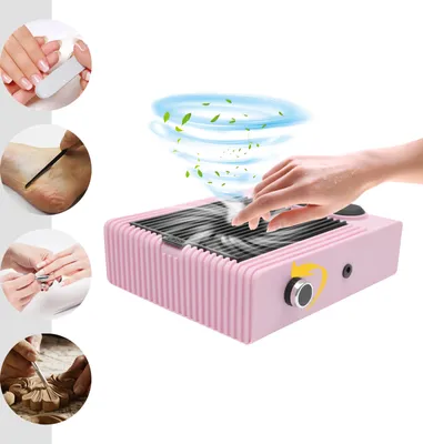 Zdjęcie produktu dla Pochłaniacz pyłu do paznokci 80W Pochłaniacz pyłu do paznokci Narzędzia do manicure Różowy