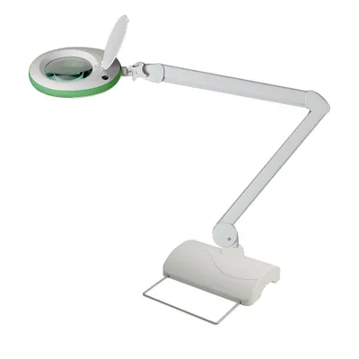 Zdjęcie produktu dla 2 sztuki Lampa powiększająca Lumeno LED 721X-MKIII, ze statywem, 8 dioptrii, zielona