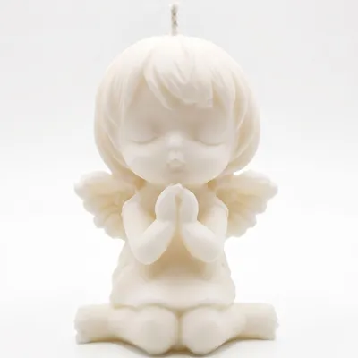 Immagine prodotto di Candela Preghiera Silenziosa Bianca - Profumo di Cocco NOBAMO KP41058
