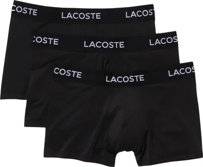 Produktbild von Lacoste 3er Pack Unterhosen Motion Microfiber Mikrofaser Trunks Boxers Schwarz
