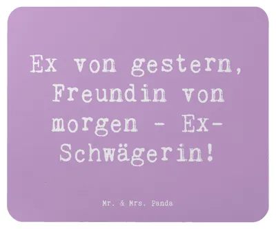 Produktbild von Mr. & Mrs. Panda Mauspad Spruch Ex-Schwägerin Überrascht - Lavendeltraum - Geschenk, mousematte, computer, einzigartige Designs, Beziehungsänderungen, Mousepad, Familie