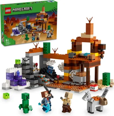 Produktbild von LEGO Minecraft Die Mine in den Badlands, Bergbau-Spielzeug zum Videospiel, Set für Jungen und Mädchen ab 8 Jahren, Bauspaß mit LEGO Steinen, Abenteuerset, Geburtstagsgeschenk 21263