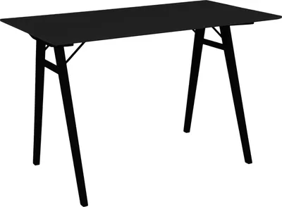Zdjęcie produktu dla BIURKO Vojens czarne 120x60 cm MDF i drewno loftowy styl