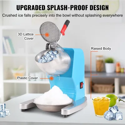 Obrázok produktu pre Elektrická zmrzlinovačka VEVOR 100 kg/h, nerezová oceľ, 300 W, rozmery 390 x 260 x 310 mm, strieborná farba