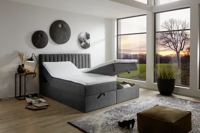 Produktbild von INNOHA Polsterbett LIMAND 160 x 200 cm mit 7 Zonen-TFK, Topper und USB Anschluss