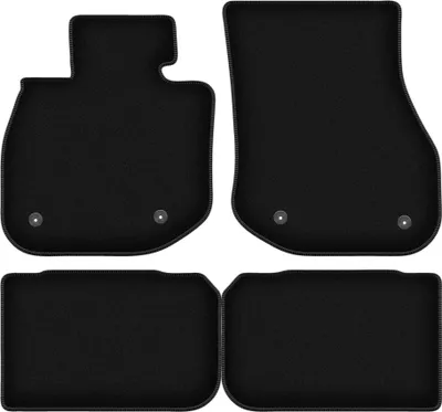 Produktbild von Wielganizator Velours-Autoteppiche – passend für BMW iX1 (Crossover, Bj. 2022-) –  schwarz, passgenau, mit Befestigungen set 4 Stk.