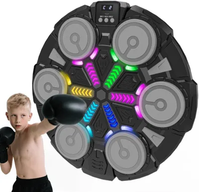 Produktbild von Boxmaschine mit Musik, Heimwand-Musikboxmaschine, Boxtrainingsausrüstung mit Boxhandschuhen, Bluetooth-Musik-Boxmaschine für Heimtraining/Boxtraining