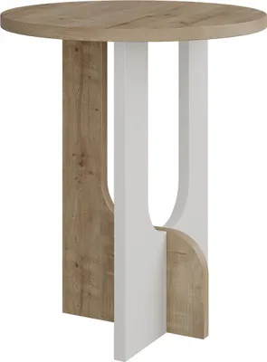 Produktbild von Skye Decor, Luna - Oak, White, Beistelltische, Weiß, 40 x 47 x 40 cm
