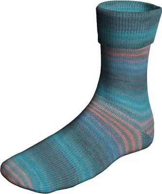 Produktbild von Lang Yarns - Super Soxx Color 6-fach/PLY TimeOfDay Soxx 0533 türkis lachs braun 1147 first light