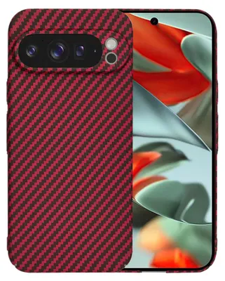 Produktbild von Techsuit Carbonite FiberShell Hülle für Google Pixel 9 Pro XL – rot