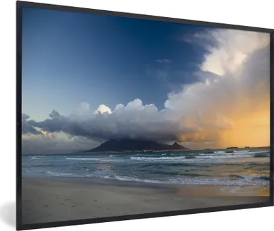 Produktbild von MuchoWow® MuchoWow® Gerahmtes Poster Beeindruckende Farben am Himmel über dem Tafelberg 60x40 cm - Poster mit zchwarzem Bilderrahmen - Printing - Wanddeko Schlafzimmer