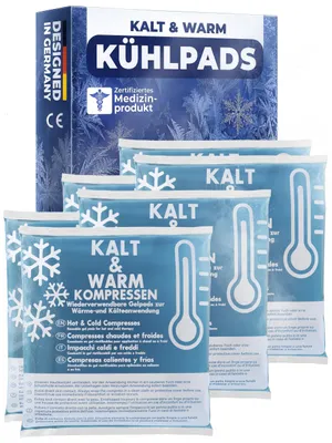 Produktbild von HELDENWERK® Kühlpads 13x14cm | 6er Pack Kalt Warm Kompresse