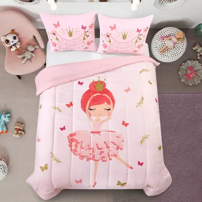 Immagine prodotto di Coperta per culla con motivo ballerina, adatta a tutte le stagioni, dimensioni 135x100 cm, lavabile, in microfibra