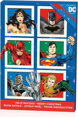 Produktbild von Windel Justice League Adventskalender mit Vollmilchschokolade 75g
