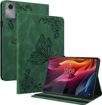 Produktbild von Lenovo Idea Tab 11 Hülle - Coverup Schmetterlinge Klapphülle - Grün