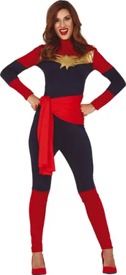 Produktbild von Captain Superheldin Kostüm für Damen, Größe:L