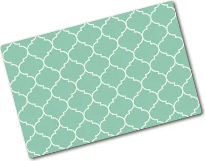 Produktbild von Tulup Glas Herdabdeckplatte - 80x52 cm - Glaskeramikkochfeld-Abdeckung Spritzschutz Glasabdeckplatte - Einteilig - Sonstige - Muster Marokkanisch - Grün
