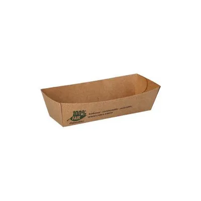 Produktbild von Snacktrays, Pappe "pure" 3 cm x 3,3 cm x 10,5 cm braun "100% Fair"