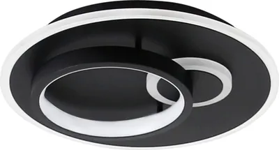 Produktbild von ZMH LED Deckenleuchte Wohnzimmer dimmbar mit Fernbedienung Schwarz Deckenlampe 33W Flurlampe Modern für Schlafzimmer Küche Esszimmer Büro Jugendzimmer