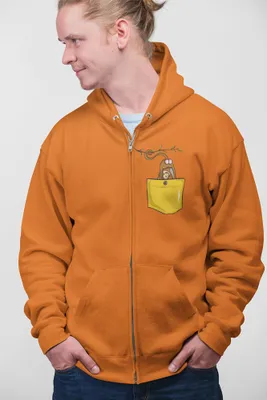 Produktbild von D&B Uni Hoodie ZIPPO00021 Monkey Butt Orange-Größe XL