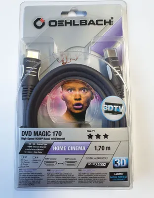 Produktbild von Oehlbach High Speed HDMI Kabel mit Ethernet 3 D 1,7 Meter DVD Magic 170
