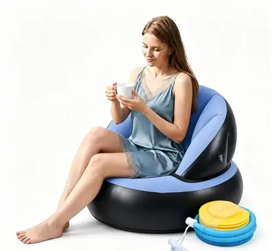 Produktbild von Solidchoice – Aufblasbarer Sitzsack – Bequeme Luftbank für Innen- und Außenbereich