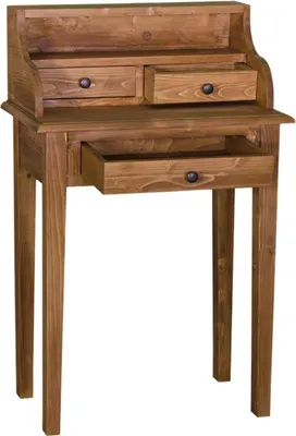 Zdjęcie produktu dla Casa Padrino biurko w stylu rustykalnym z 3 szufladami 65 x 40 x wys. 102 cm - Meble do salonu