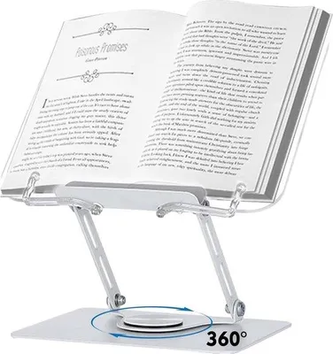 Produktbild von Famanu Bücherständer mit 360 Grad Drehung - Höhenverstellbar und stabil