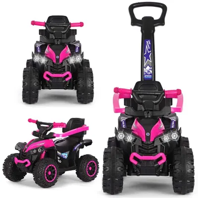 Image de Trotinette d'apprentissage avec barre de guidage Milly Mally Wild 3 en 1 rose