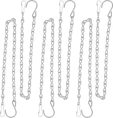 Immagine prodotto di Set di 6 ganci per piante con catena in metallo da 50 cm, per interni ed esterni