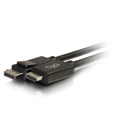 Produktbild von C2G 3 m Adapterkabel DisplayPort-Stecker auf HD-Stecker – Schwarz, 3 m, DisplayPort, HDMI, Stecker, Stecker, Gerade