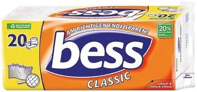 Produktbild von Bess Classic 3lg.Toilettenpapier 20X180 St