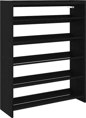 Produktbild von vidaXL Schuhregal Schwarz 80x25x100 cm Holzwerkstoff