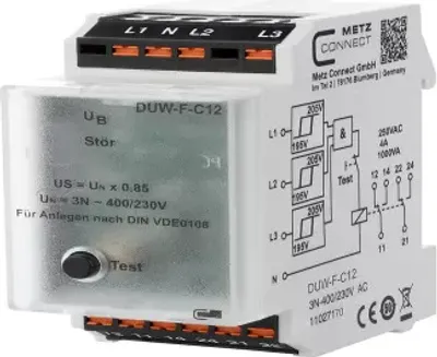 Produktbild von Metz Connect Überwachungsrelais 230 V/AC (max) 2 Wechsler 11027170 1 St. (11027170)