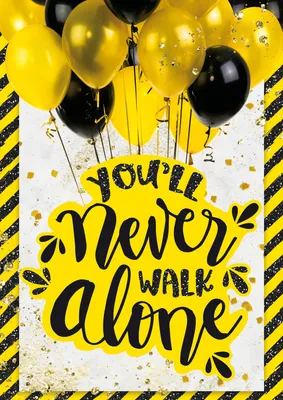 Produktbild von Musikkarte Geburtstag You never walk alone Flashlight Soundkarte A5 Format "Never walk alone"