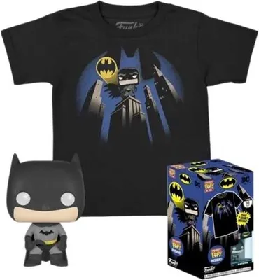 Imagen del producto de Funko Pocket Pop! y camiseta de DC Comics, Batman, talla S
