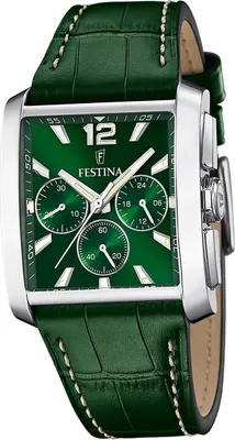 Image de Festina cuir hommes montre bracelet vert élégant D2UF20636/3