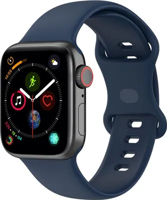 Produktbild von Armband für Apple Watch 44/45/46/49 mm, Bizon Strap Watch Silicone S, Dunkelblau