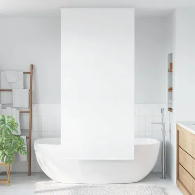 Imagen del producto de Maison Exclusive - Cortina de ducha, 130x240 cm, ancho de tela: 126 cm