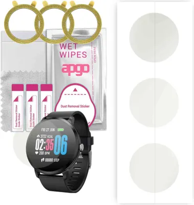 Produktbild von apgo 3 Stück Schutzfolie, Matt, kompatibel mit Garett Sport 24 Smartwatch, Hydrogel Displayschutzfolie mit Positionierhilfe, Displayfolie, robust und kratzfest
